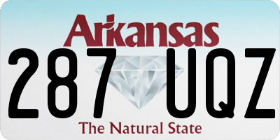 AR license plate 287UQZ