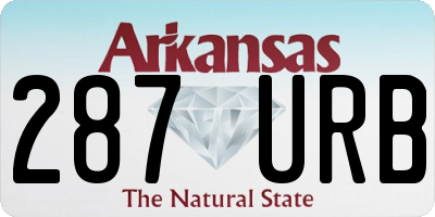 AR license plate 287URB