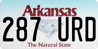 AR license plate 287URD