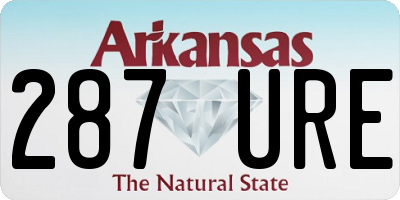 AR license plate 287URE