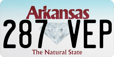 AR license plate 287VEP