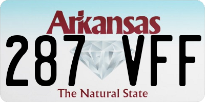 AR license plate 287VFF