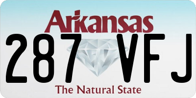 AR license plate 287VFJ