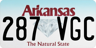 AR license plate 287VGC