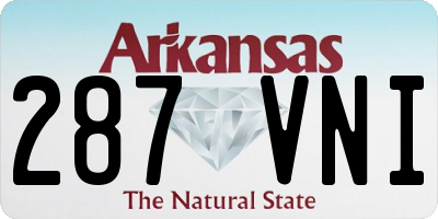 AR license plate 287VNI