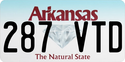 AR license plate 287VTD
