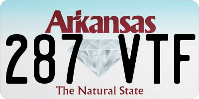 AR license plate 287VTF