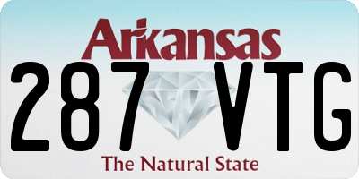 AR license plate 287VTG