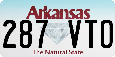 AR license plate 287VTO