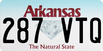 AR license plate 287VTQ