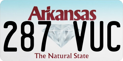 AR license plate 287VUC