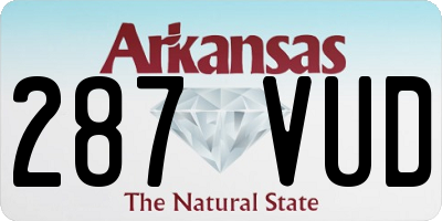 AR license plate 287VUD