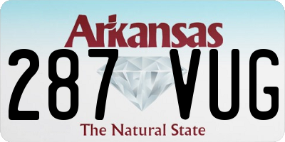 AR license plate 287VUG