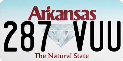 AR license plate 287VUU