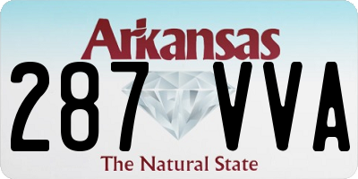 AR license plate 287VVA