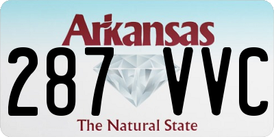 AR license plate 287VVC