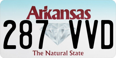AR license plate 287VVD