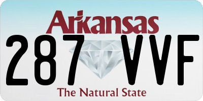 AR license plate 287VVF
