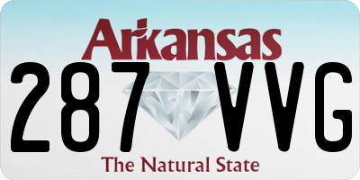 AR license plate 287VVG