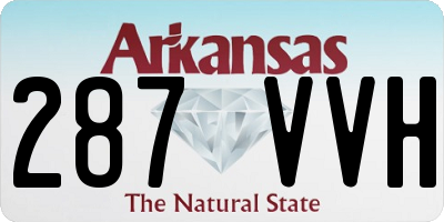 AR license plate 287VVH