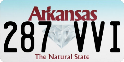 AR license plate 287VVI