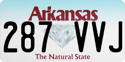 AR license plate 287VVJ