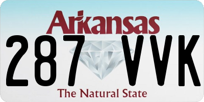 AR license plate 287VVK