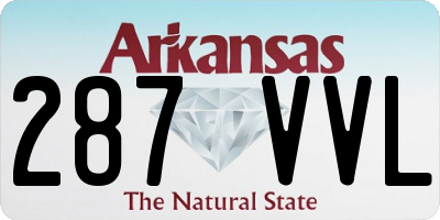 AR license plate 287VVL