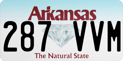 AR license plate 287VVM