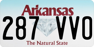 AR license plate 287VVO