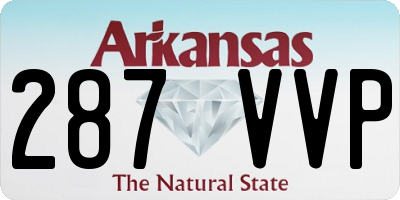 AR license plate 287VVP