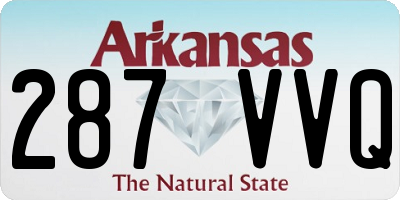 AR license plate 287VVQ