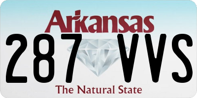 AR license plate 287VVS