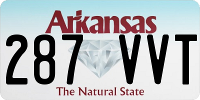 AR license plate 287VVT