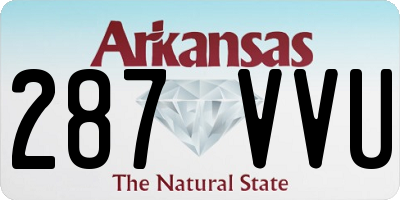 AR license plate 287VVU