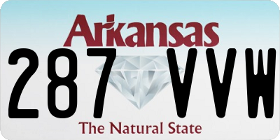 AR license plate 287VVW