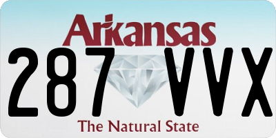 AR license plate 287VVX