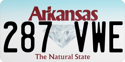 AR license plate 287VWE