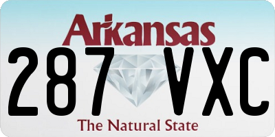 AR license plate 287VXC