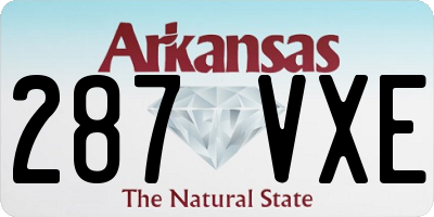 AR license plate 287VXE