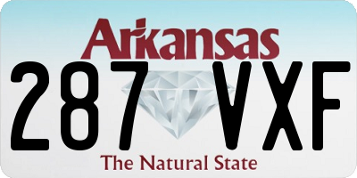 AR license plate 287VXF