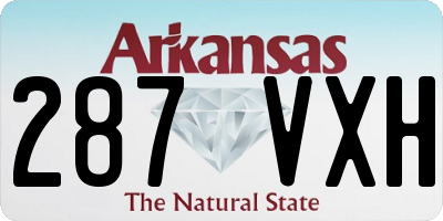AR license plate 287VXH