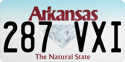 AR license plate 287VXI