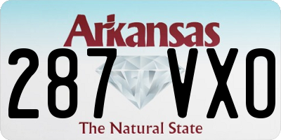AR license plate 287VXO