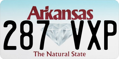AR license plate 287VXP