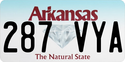 AR license plate 287VYA