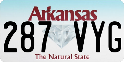 AR license plate 287VYG