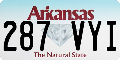 AR license plate 287VYI