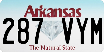 AR license plate 287VYM