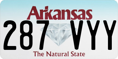 AR license plate 287VYY